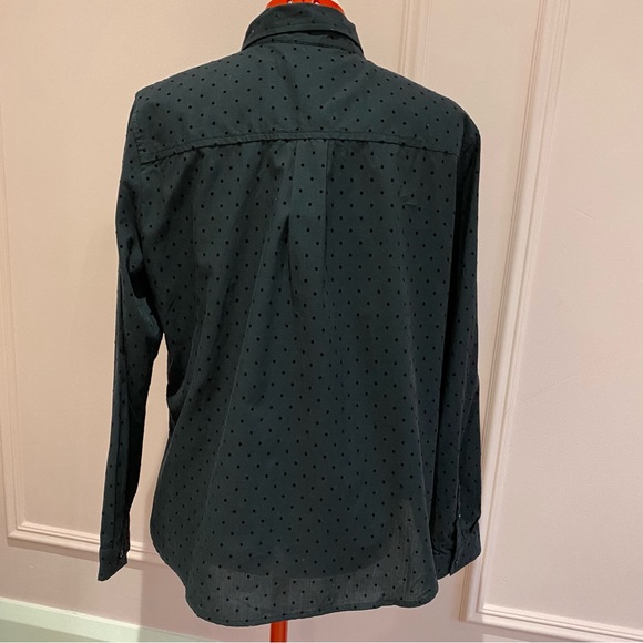 Banana Republic Oversized Shirt, Velvet Dots/Black, Untucked Fit, Unisex Style L - Picture 5 of 12